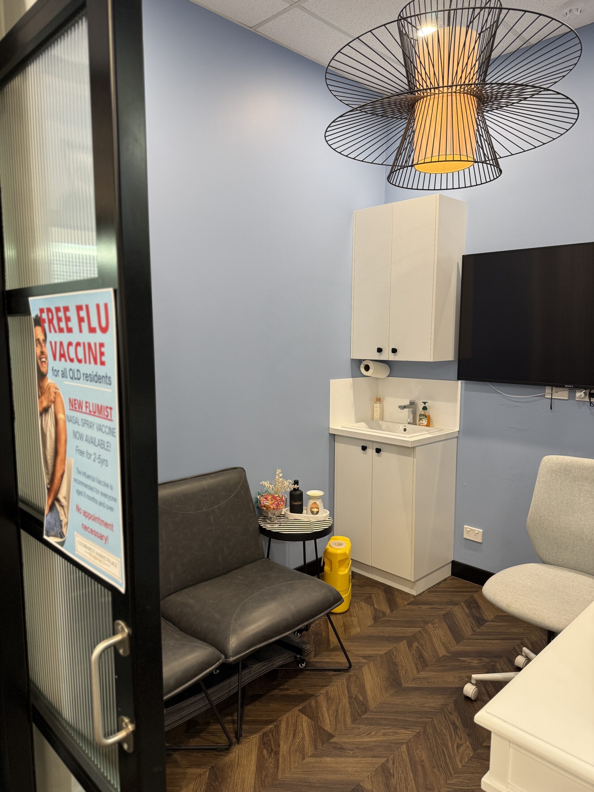 specialist medication dispensing Brisbane — wide consultation room at Coorparoo Marketplace Pharmacy